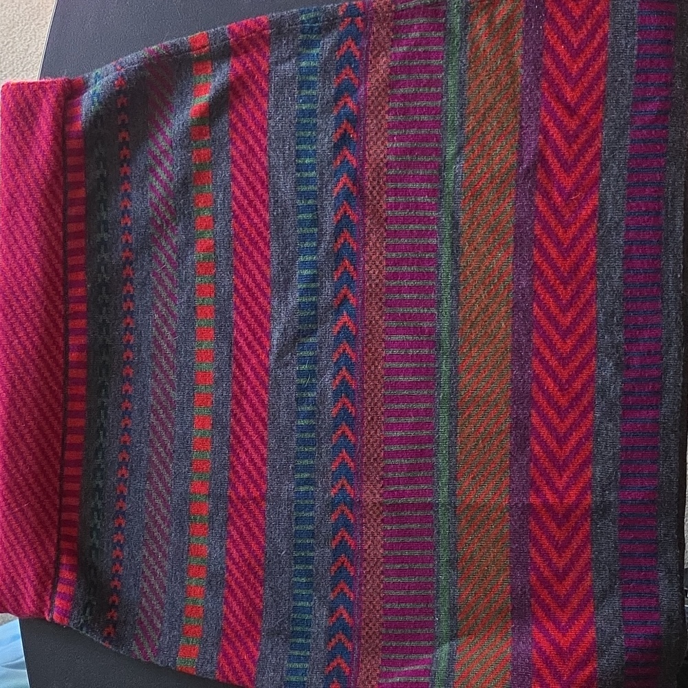 Krimson Klover Multicolor Striped Mini Skirt 100% merino wool